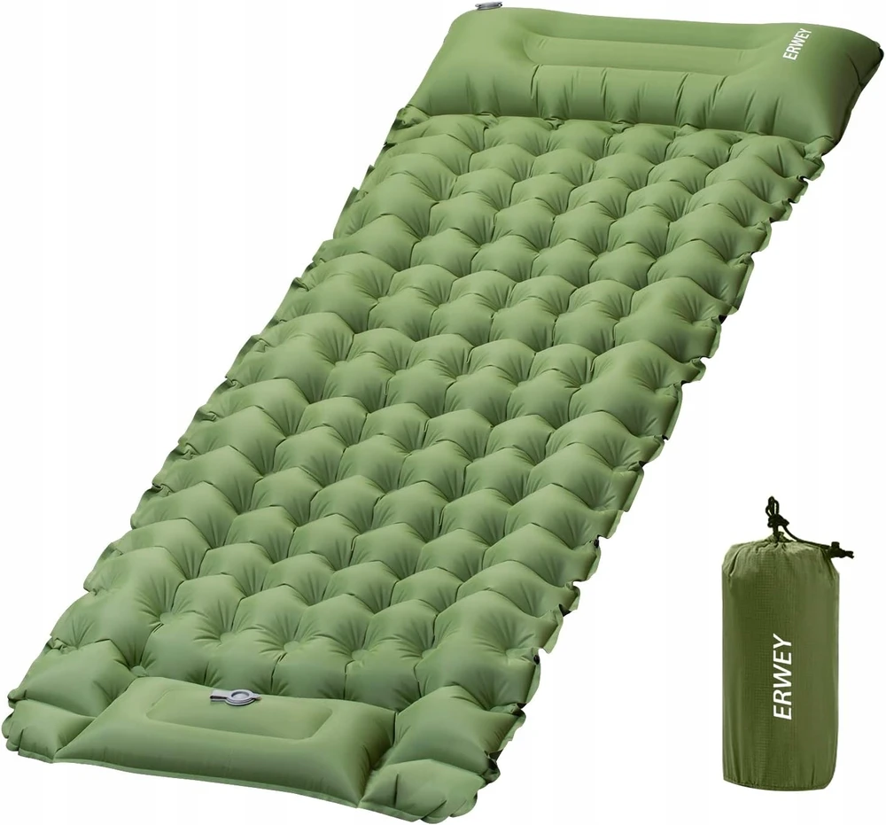 Bez Marki Savipūtis stovyklavimo čiužinys 200x70cm, ergonomiškas, žalias