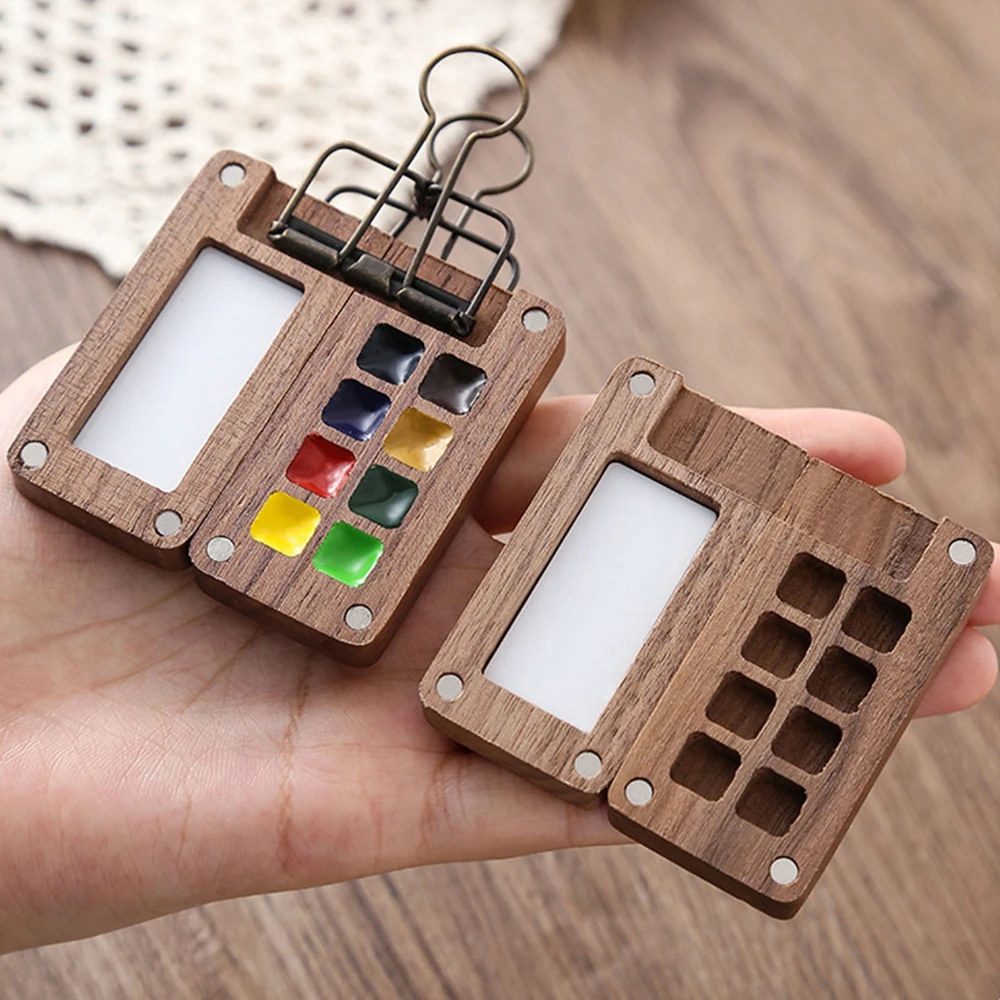 Bez Marki Shimink Mini Sketchbook Set 8 Color Watercolor Box Kelioninis akvarelės rinkinys