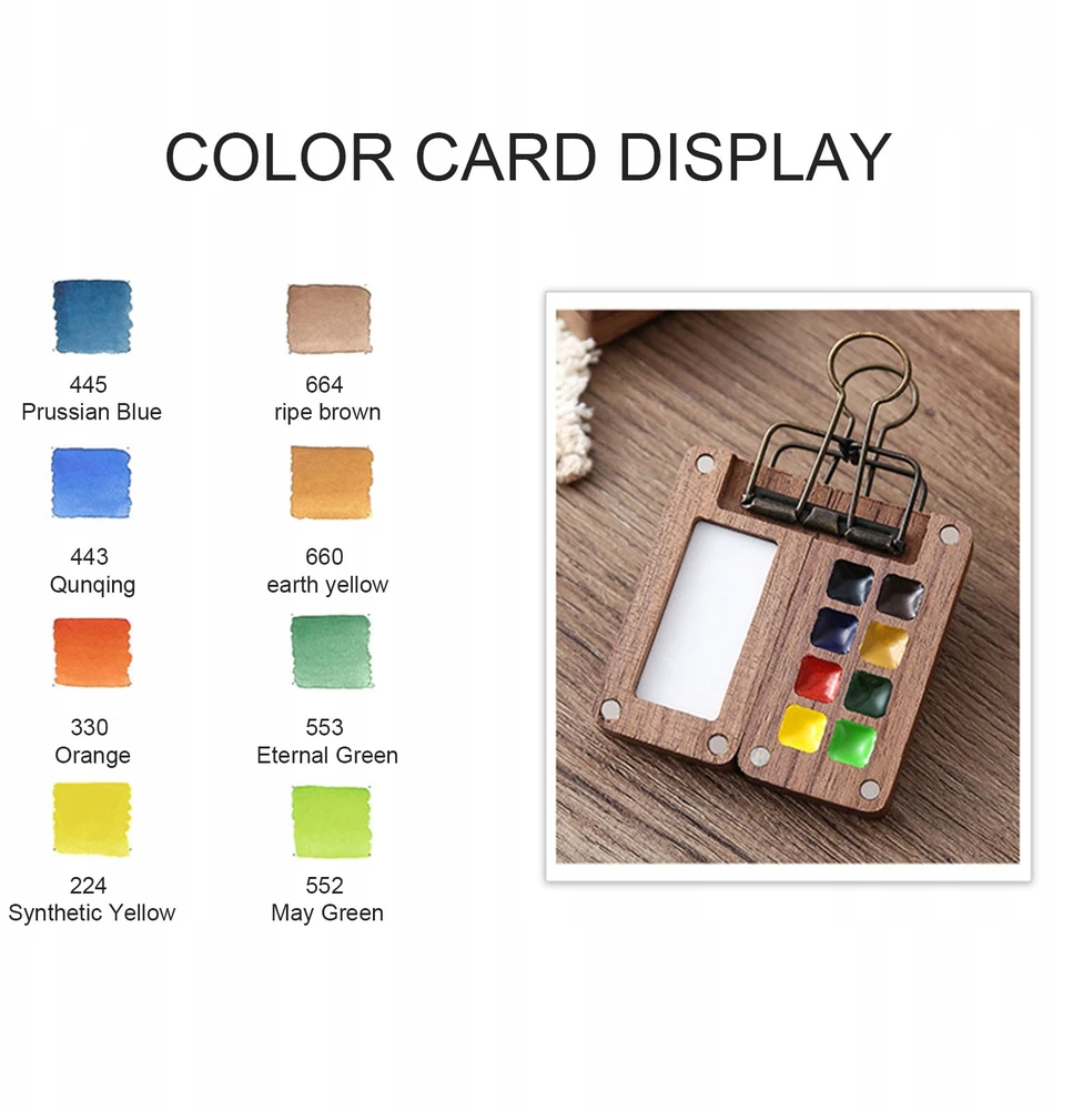 Bez Marki Shimink Mini Sketchbook Set 8 Color Watercolor Box Kelioninis akvarelės rinkinys