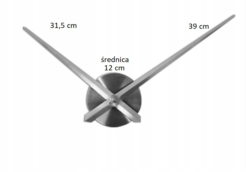Bez Marki Sieninis laikrodis DIY DUŻY NAKLEJANY NA ŚCIANĘ 3D CICHY 65-120 CM LUSTRZANY