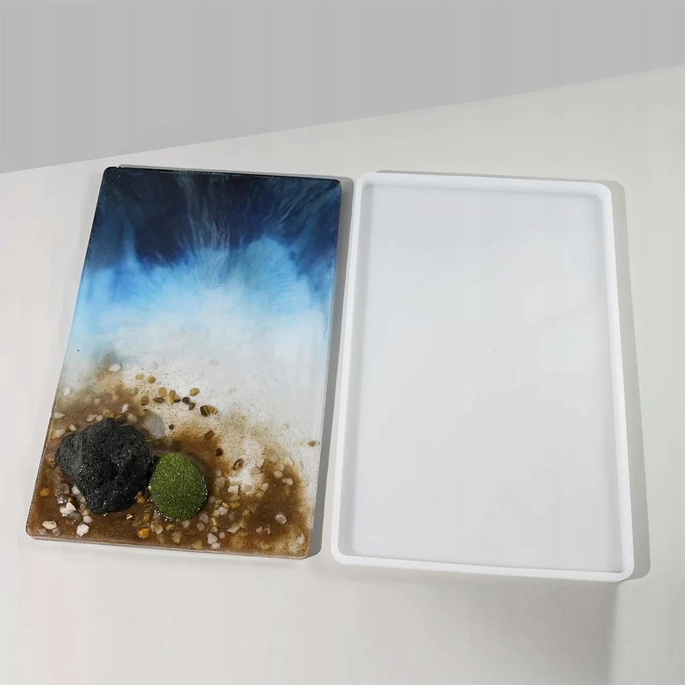Bez Marki SILIKONINĖ FORMA DIDELIS 23X36CM STAČIAKAMPIS DERVOS STALO KOJŲ RINKINYS