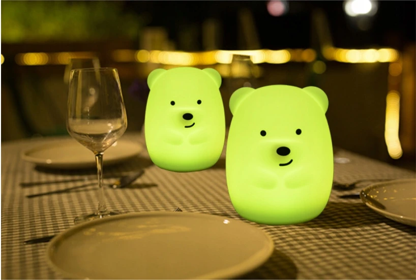 Bez Marki SILIKONOWA Naktinė lempa DLA DZIECI MIĘKKA KOLOROWA RGB LED