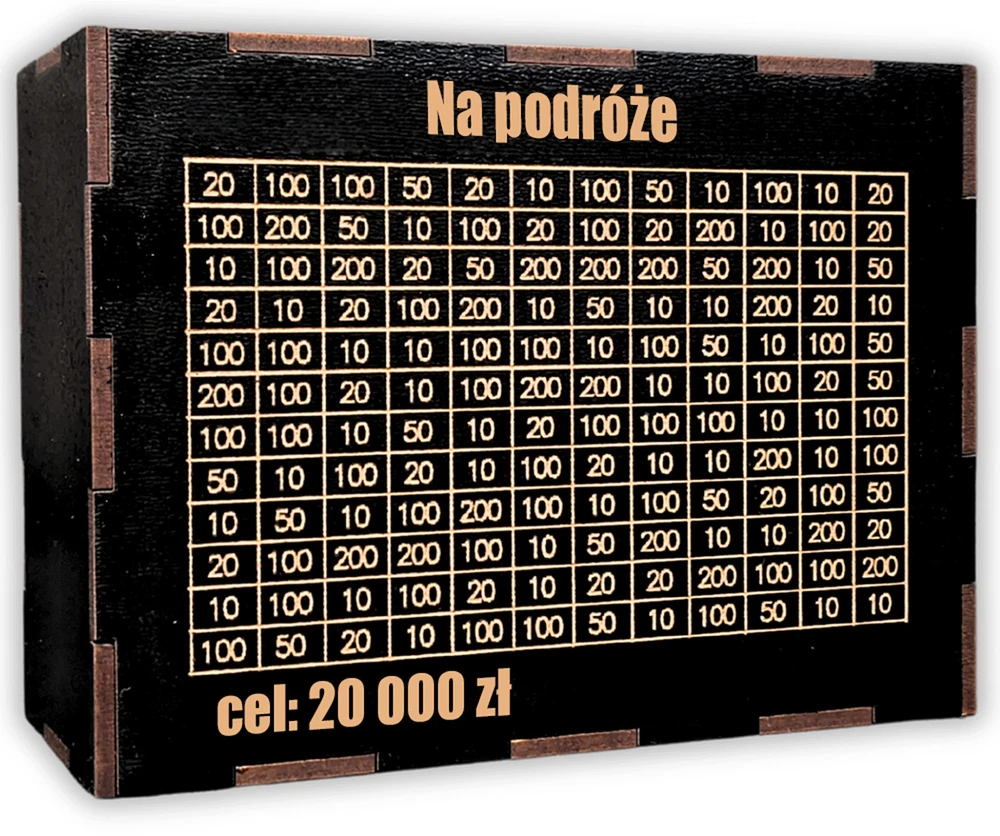 Bez Marki Skarbonka 20000 Wykreślana Drewniana dla Młodzieży na Podróże Cel 20tys