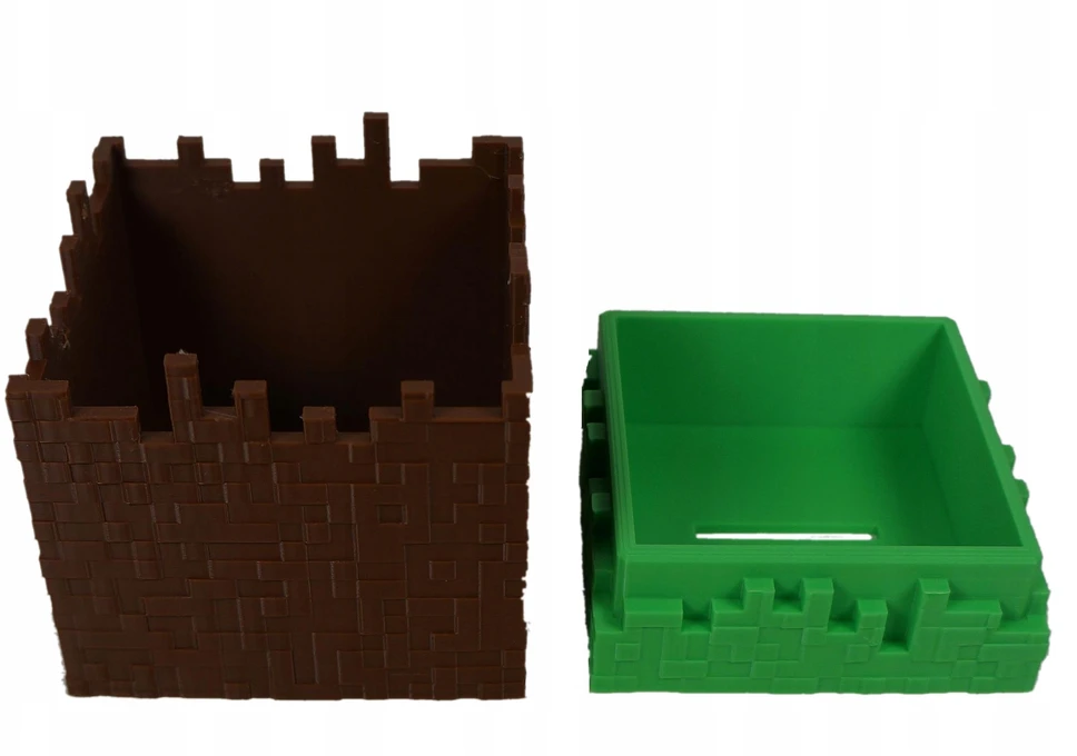 Bez Marki Skarbonka 3D Minecraft pomysł na prezent dekoracja pokój Trawa Grass