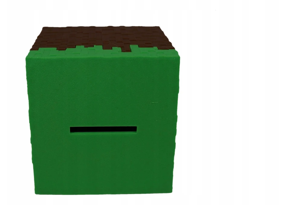 Bez Marki Skarbonka 3D Minecraft pomysł na prezent dekoracja pokój Trawa Grass