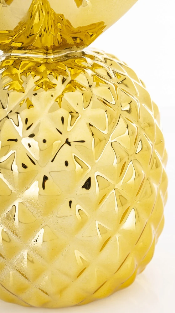 Bez Marki Skarbonka CERAMINCZA figurka ZŁOTA otwierana ANANAS na banknoty 15cm