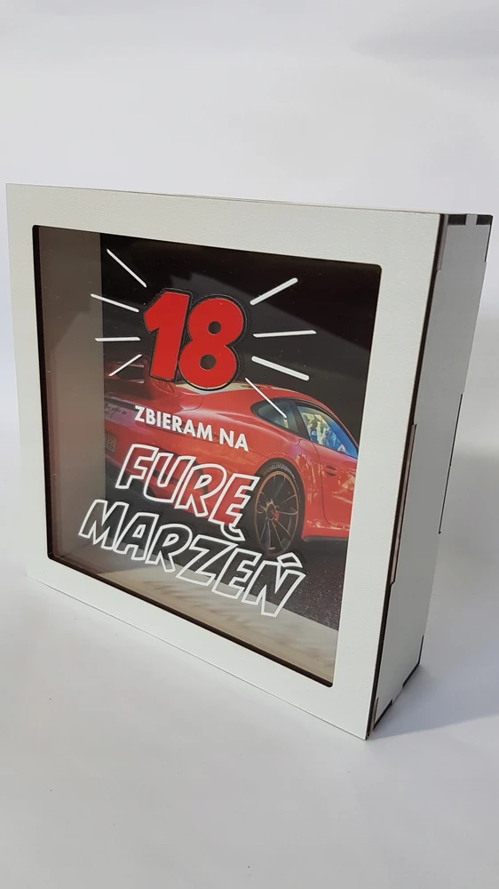Bez Marki SKARBONKA DREWNIANA URODZINY PREZENT