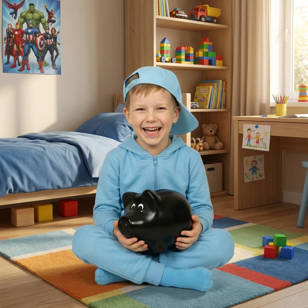 Bez Marki Skarbonka Juoda świnka duża XL keramikinė do rozbicia pojemna na prezent