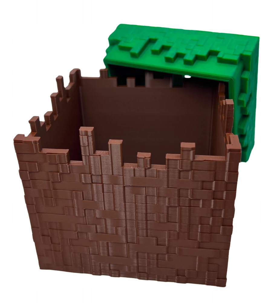 Bez Marki Skarbonka Minecraft na monety prezent 3d dekoracja pudełko Trawa Grass