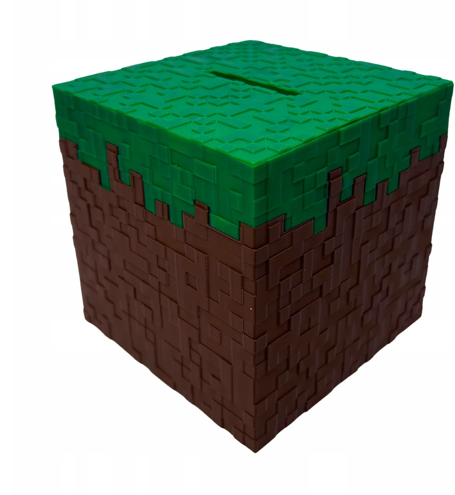 Bez Marki Skarbonka Minecraft na monety prezent 3d dekoracja pudełko Trawa Grass