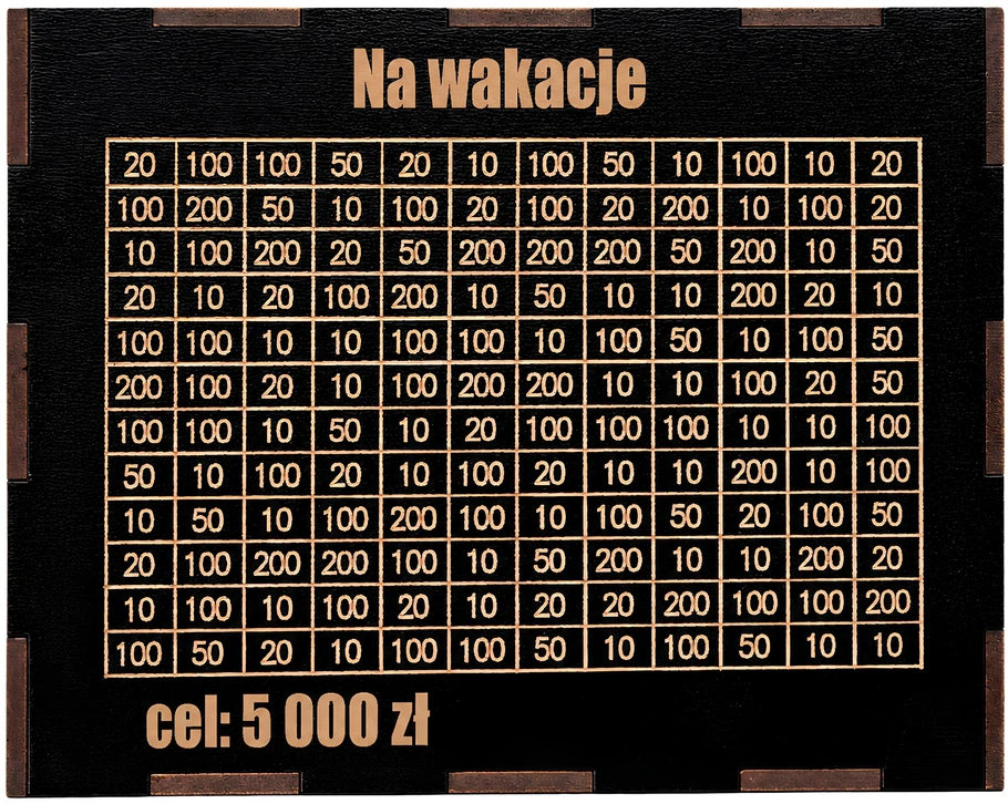 Bez Marki Skarbonka na Wakacje Wykreślanka Wykreślana 5000 dla Dzieci Młodzieży