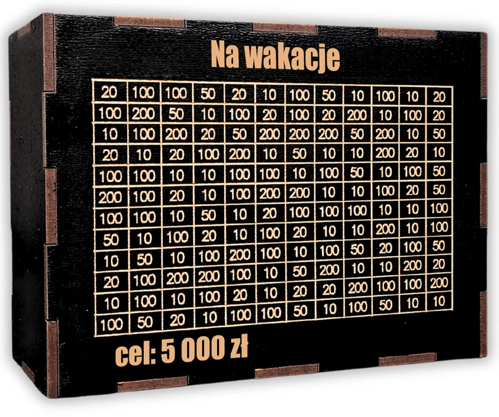 Bez Marki Skarbonka na Wakacje Wykreślanka Wykreślana 5000 dla Dzieci Młodzieży