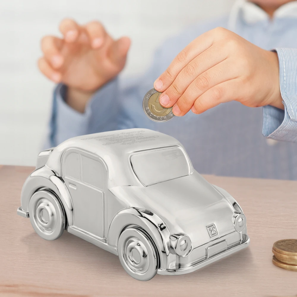 Bez Marki Skarbonka Posrebrzana AUTO GRAWER NEMOKAMAI Prezent Dla Dziecka Chrzest Roczek