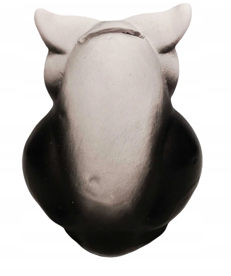 Bez Marki SKARBONKA SOWA CERAMIKA 15cm Juoda