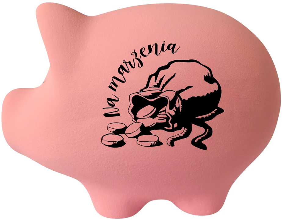 Bez Marki Skarbonka su imieniem PERSONALIZOWANA vaikams Z NAPISEM do rozbicia Didelė