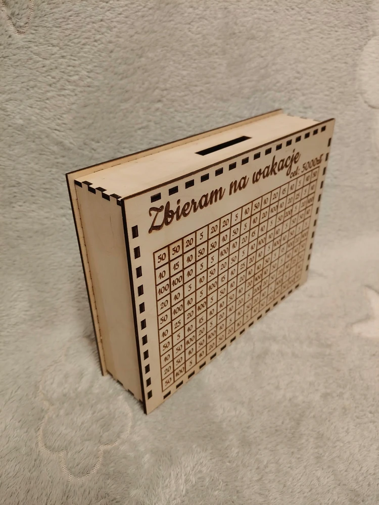 Bez Marki Skarbonka wykreślana Prezent cel 5000 WYZWANIE OSZCZĘDZANIE upominek