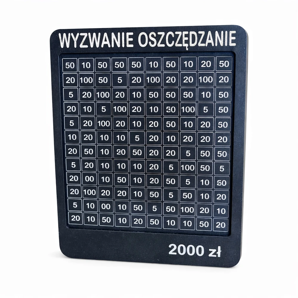 Bez Marki Skarbonka Wykreślana Wyzwanie Oszczędzanie 2000 zł Juoda Już Zmontowana