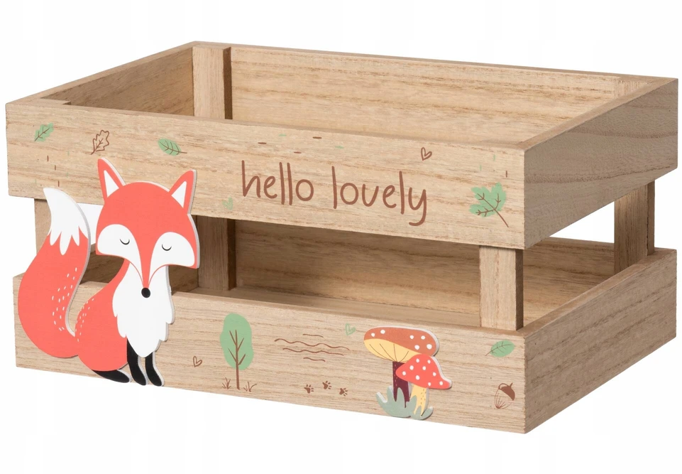 Bez Marki SKRZYNKA NA ZABAWKI DREWNIANA DLA DZIECI DO POKOJU DZIECIĘCEGO