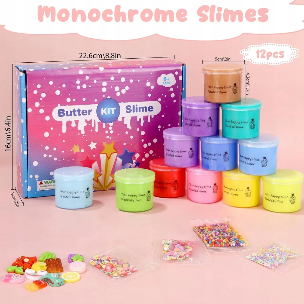 Bez Marki SLIME CUPPIES RINKINYS SALAUKAI KAVĖLĖ KŪRYBINIS ŽAISLAS SLIME DOVANA