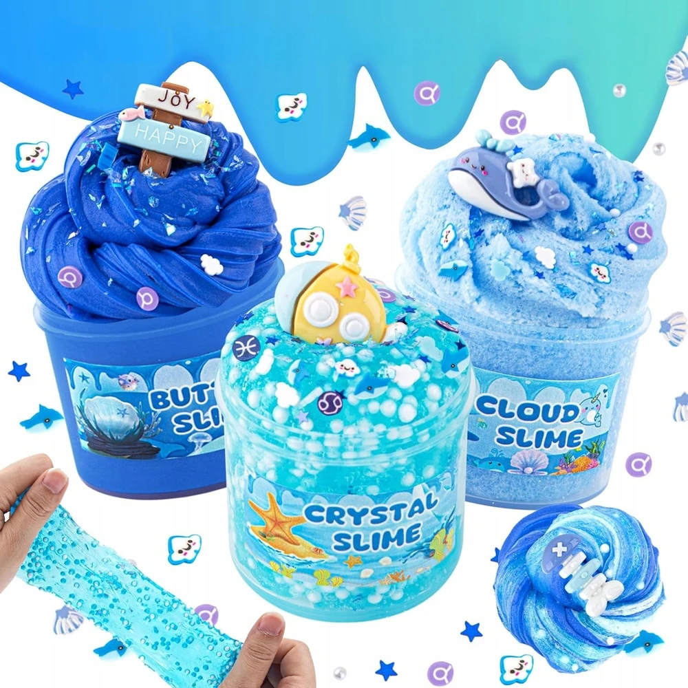 Bez Marki Slime Making Kit Play Dough Children Creative Factory Ocean Mėlyna