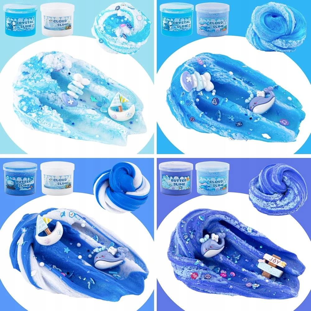 Bez Marki Slime Making Kit Play Dough Children Creative Factory Ocean Mėlyna