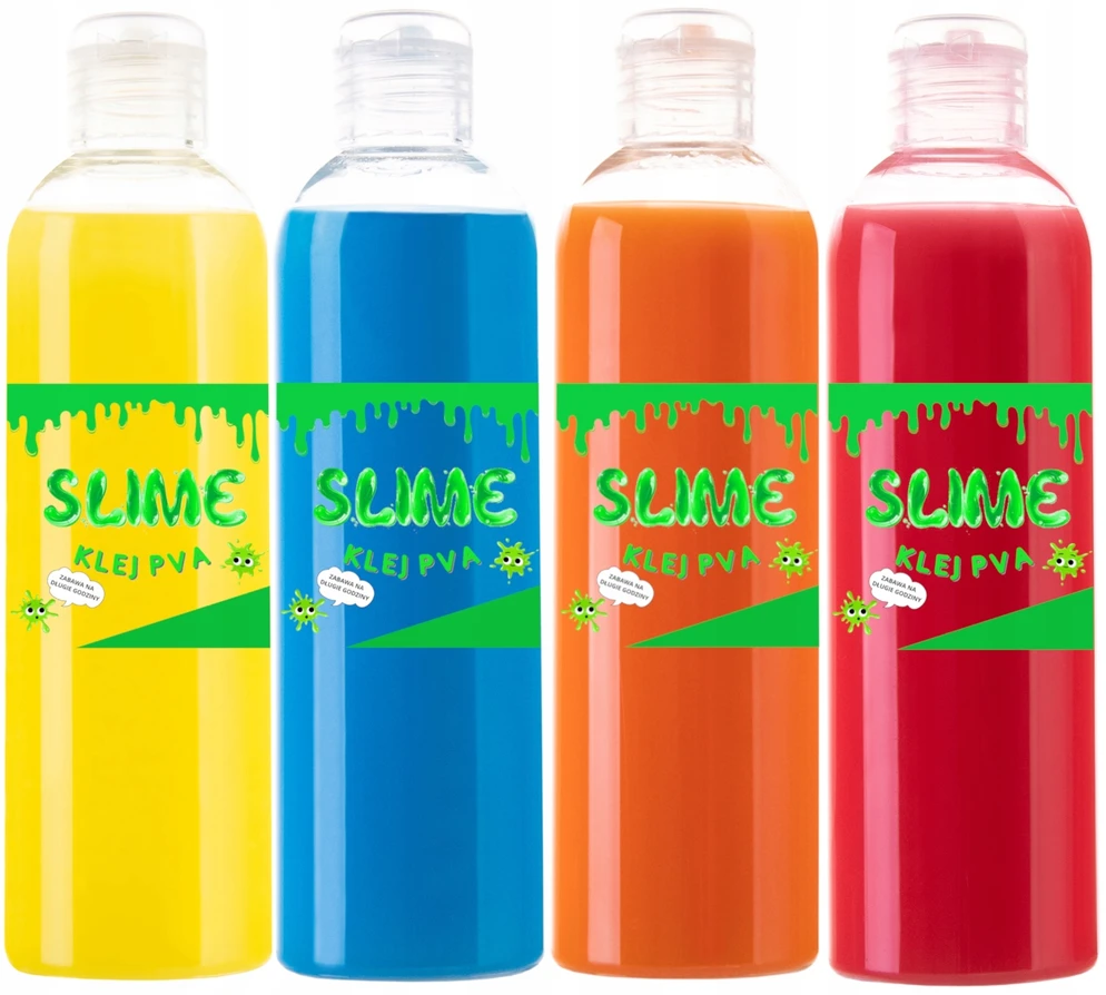 Bez Marki SLIME SET 4 x spalvingas PVA GLUE GLUT AKTIVATORIUS DOVANA