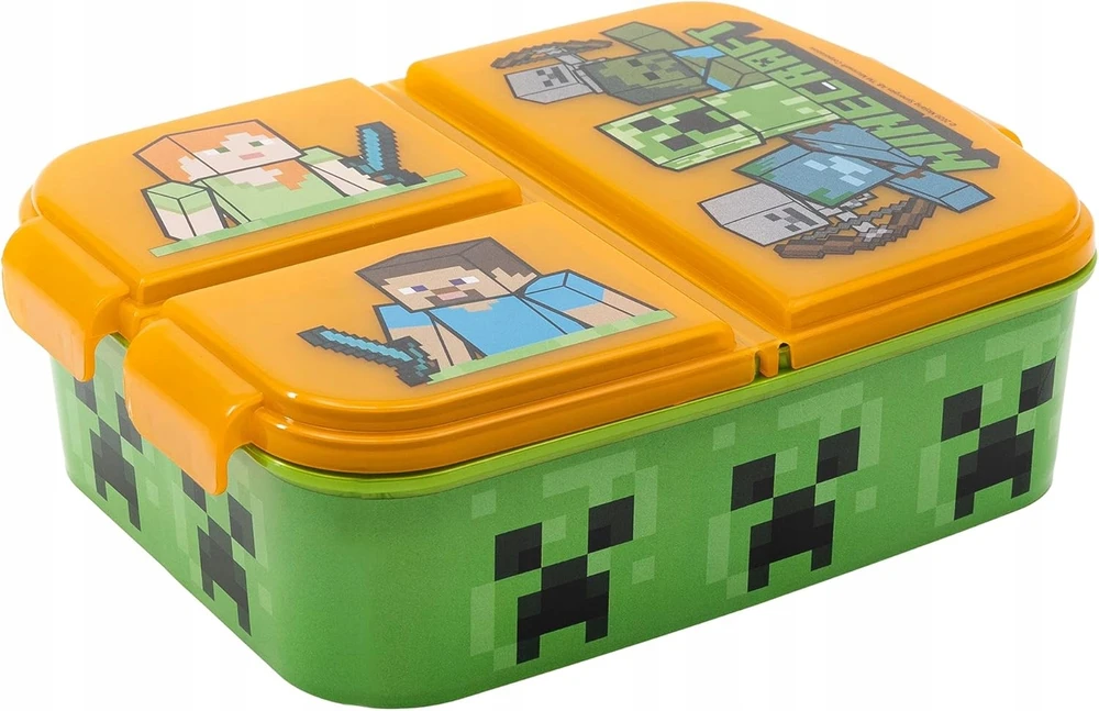 Bez Marki ŚNIADANIÓWKA BIDON MINECRAFT DO SZKOŁY LUNCHBOX Buteliukas PUDEŁKO ŚNIADANIOWE