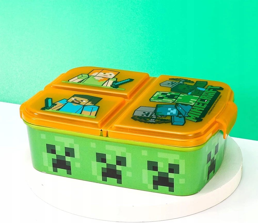 Bez Marki ŚNIADANIÓWKA BIDON MINECRAFT DO SZKOŁY LUNCHBOX Buteliukas PUDEŁKO ŚNIADANIOWE