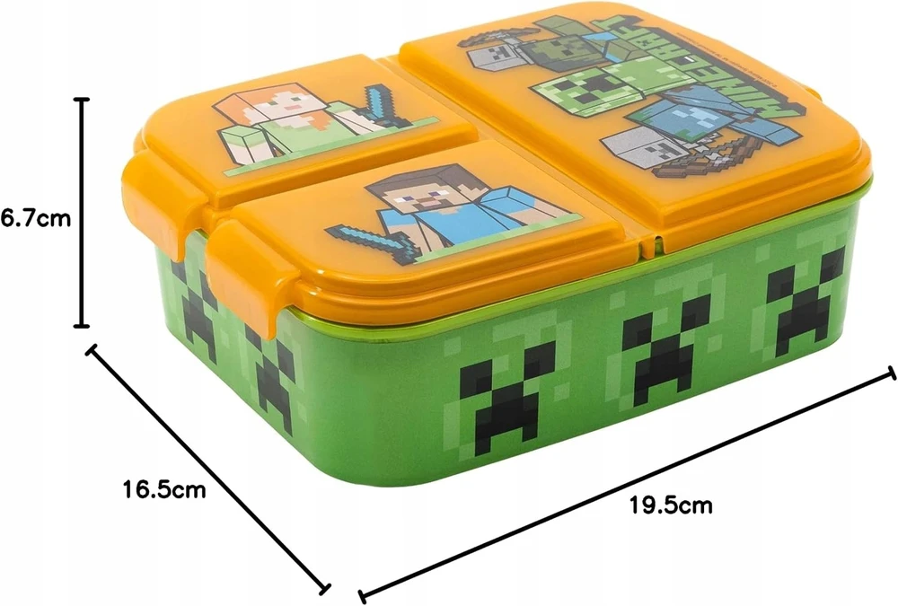Bez Marki ŚNIADANIÓWKA BIDON MINECRAFT DO SZKOŁY LUNCHBOX Buteliukas PUDEŁKO ŚNIADANIOWE