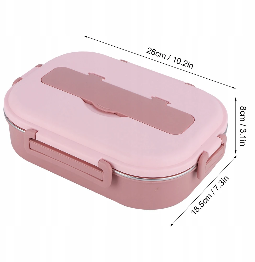 Bez Marki ŚNIADANIÓWKA LUNCHBOX POJEMNIK NA ŚNIADANIE Z PRZEGRÓDKAMI OBIAD DZIELONY