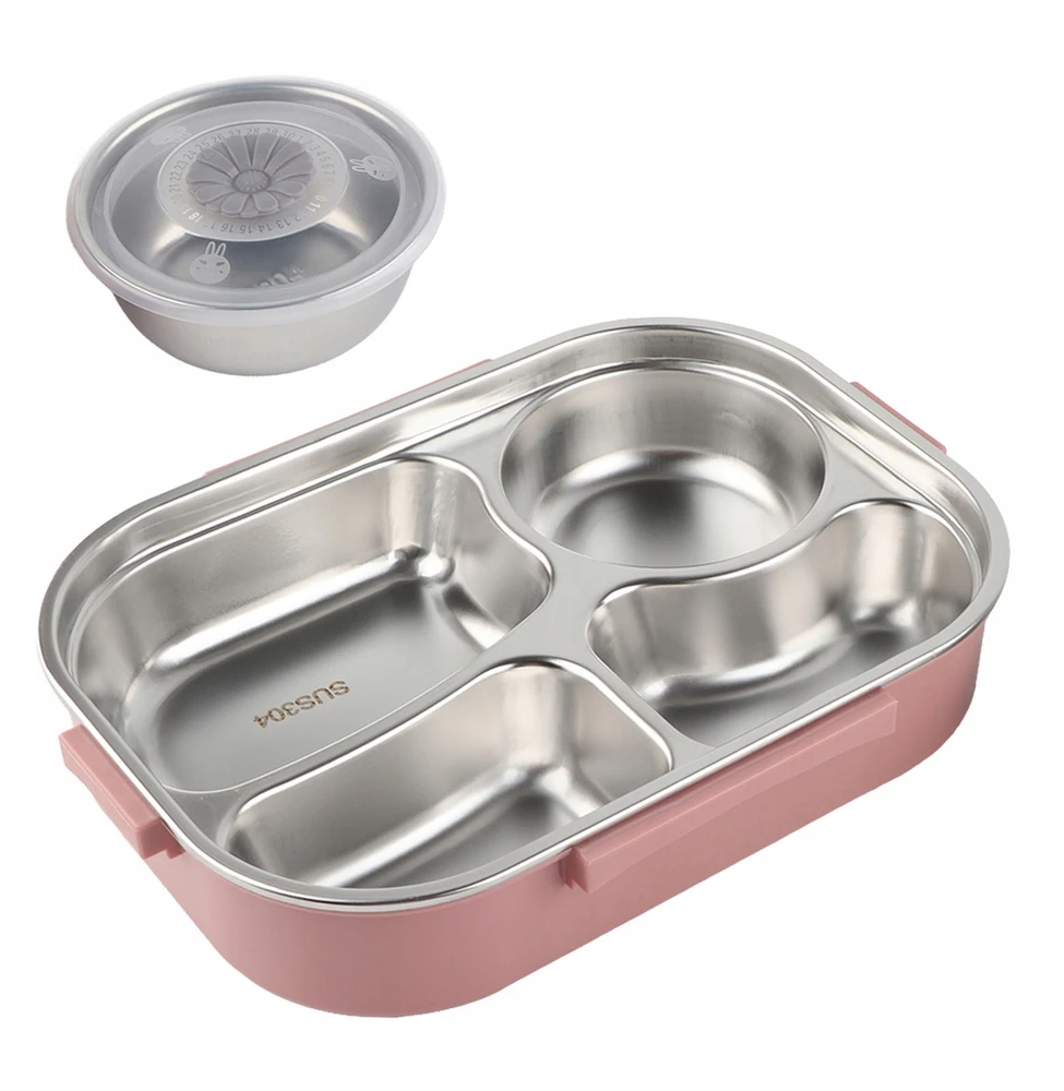 Bez Marki ŚNIADANIÓWKA LUNCHBOX POJEMNIK NA ŚNIADANIE Z PRZEGRÓDKAMI OBIAD DZIELONY