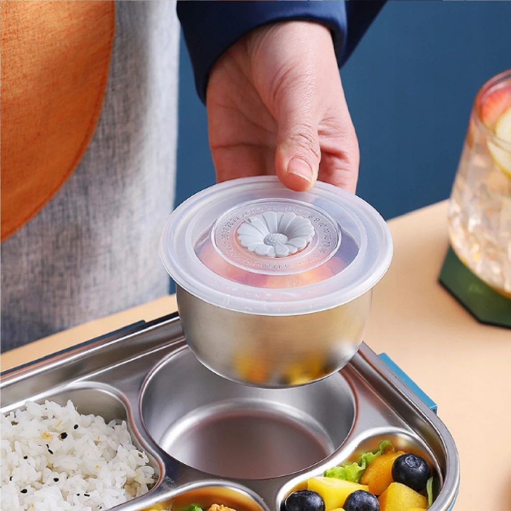 Bez Marki ŚNIADANIÓWKA LUNCHBOX POJEMNIK NA ŚNIADANIE Z PRZEGRÓDKAMI OBIAD DZIELONY