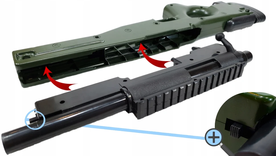 Bez Marki SNIPER RIFLE AWP BALL GUN Snaiperio šautuvas LASER SCOPE + BALLS