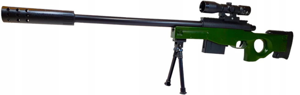 Bez Marki SNIPER RIFLE AWP BALL GUN Snaiperio šautuvas LASER SCOPE + BALLS
