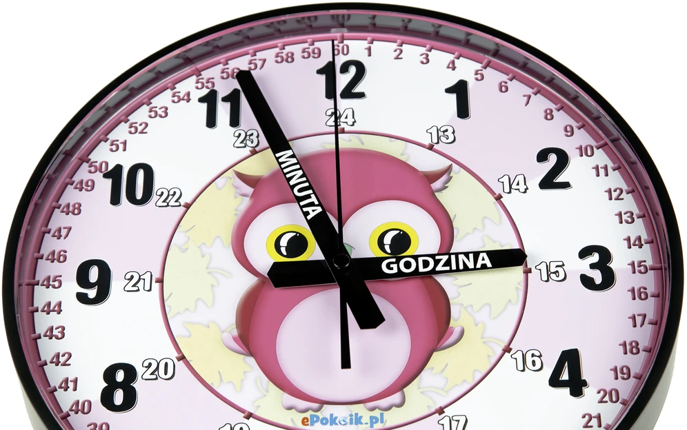 Bez Marki So28 Nauczyciel czasu Cichy zegar ścienny do nauki vaikams 28 cm