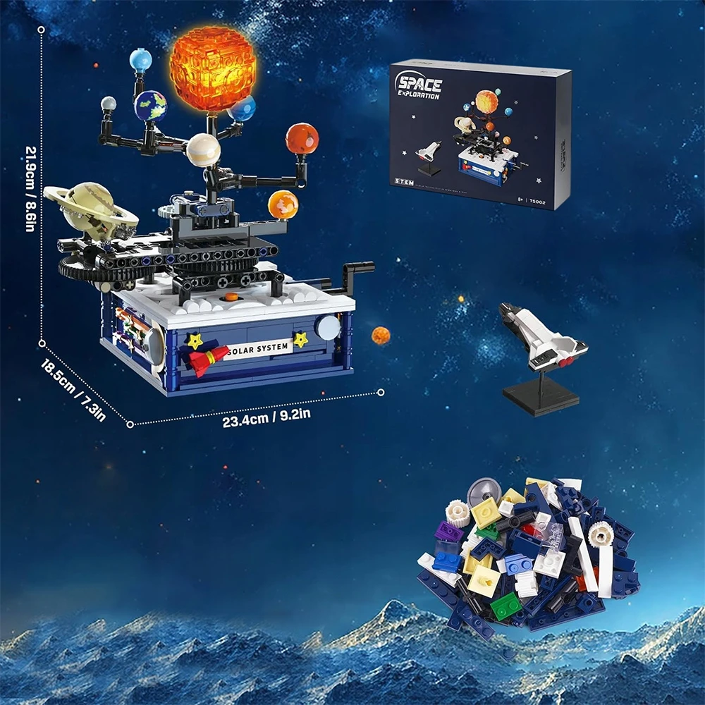 Bez Marki „SolarSystem“ BLOKUOJA ŽEMĖS SISTEMĄ MOKSLINIAI SMAGIAI SAULĖS SISTEMA PLANETINOS MOKSLAS
