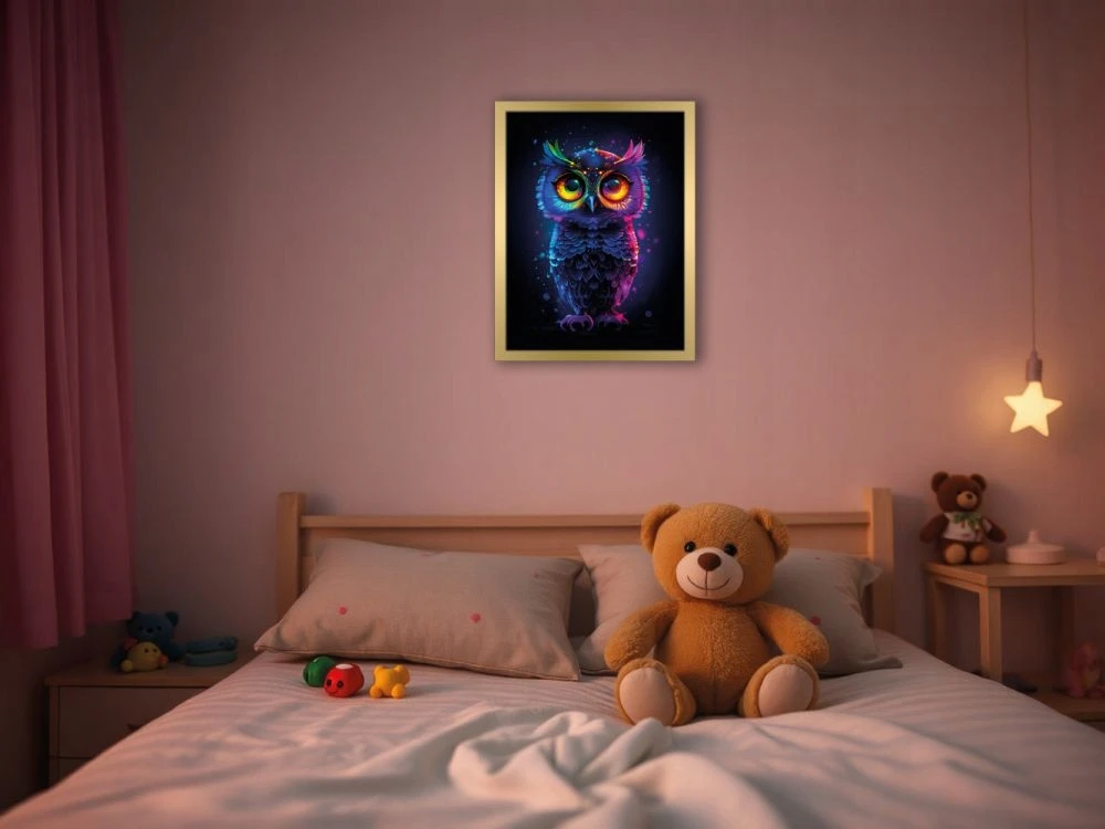 Bez Marki Sowa. Neonowi Przyjaciele - Podświetlany obraz led Lightvibes