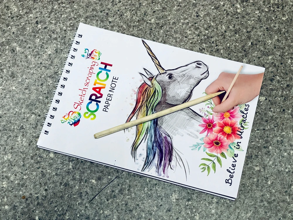 Bez Marki Spalvinimas Scratch Game Scratch Žaidimo kortelės 20x14 Vienaragis VIENRAGIS