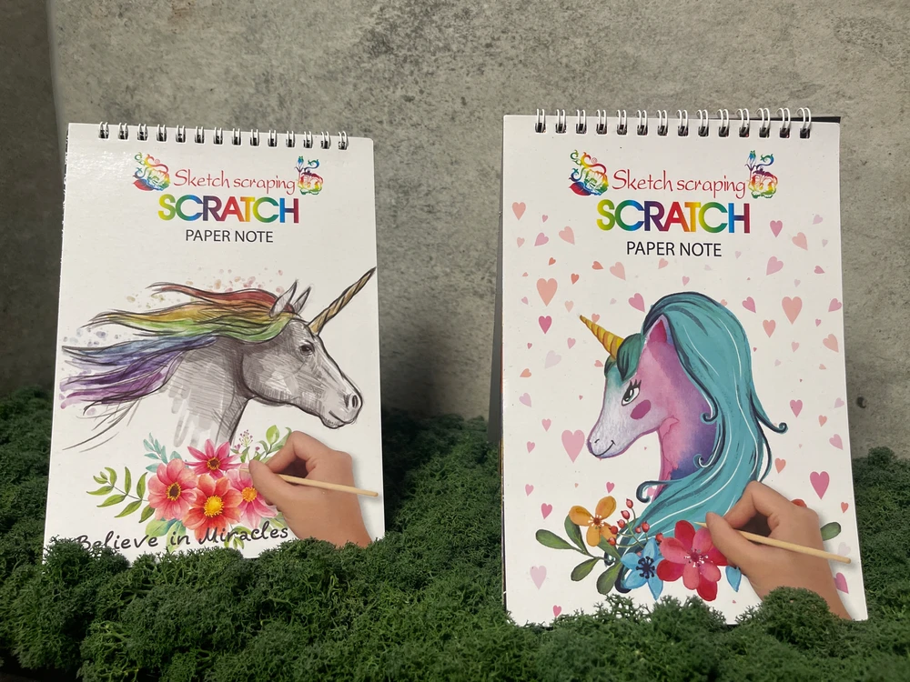 Bez Marki Spalvinimas Scratch Game Scratch Žaidimo kortelės 20x14 Vienaragis VIENRAGIS