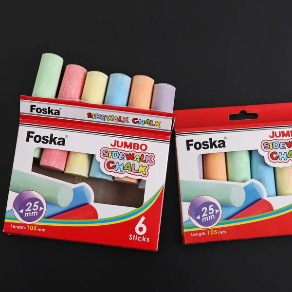 Bez Marki SPALVOTA KREIDA MOKYKLEI JUMBO 6 VIENETIŲ LENTA STORIS LENTAI