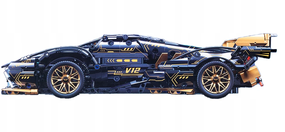 Bez Marki Sportinio Automobilio V12 Statybiniai Blokeliai 1000 El. 1:14