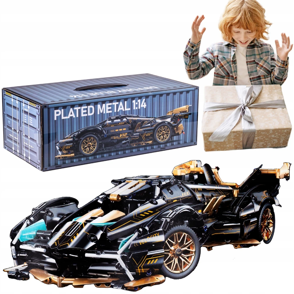 Bez Marki Sportinių automobilių statybiniai blokai V12 1:14 Dengtas metalas Dovanai 6+