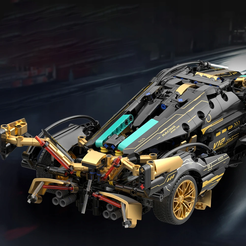 Bez Marki Sportinių automobilių statybiniai blokai V12 1:14 Dengtas metalas Dovanai 6+