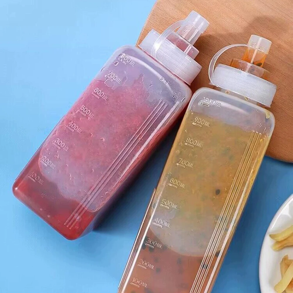 Bez Marki Squeeze Bottle Sauce Dozatorius Namų naudojimui Kečupo prieskonių talpyklė 600ml