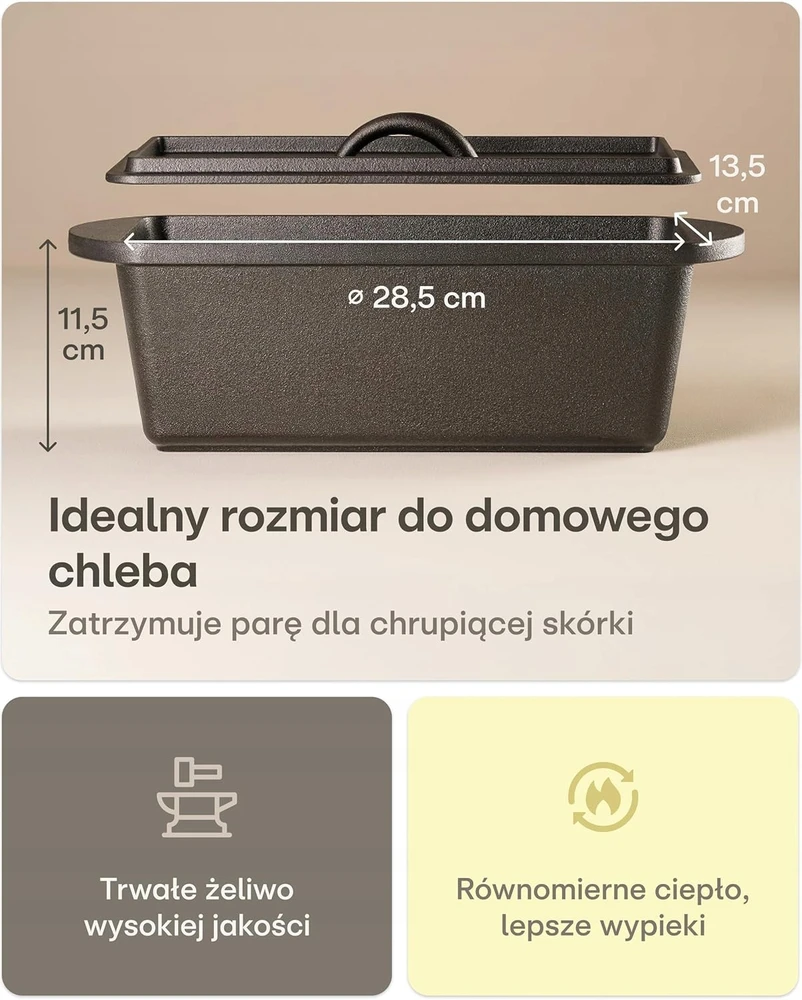 Bez Marki stačiakampis ketaus PUODAS 3L DUONOS KEPIMO RINKINYS DIDELIS GILUS KIETAS