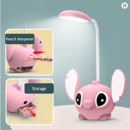 Bez Marki Stalinė lempa vaikams Stitch USB Stich RÓŻOWA