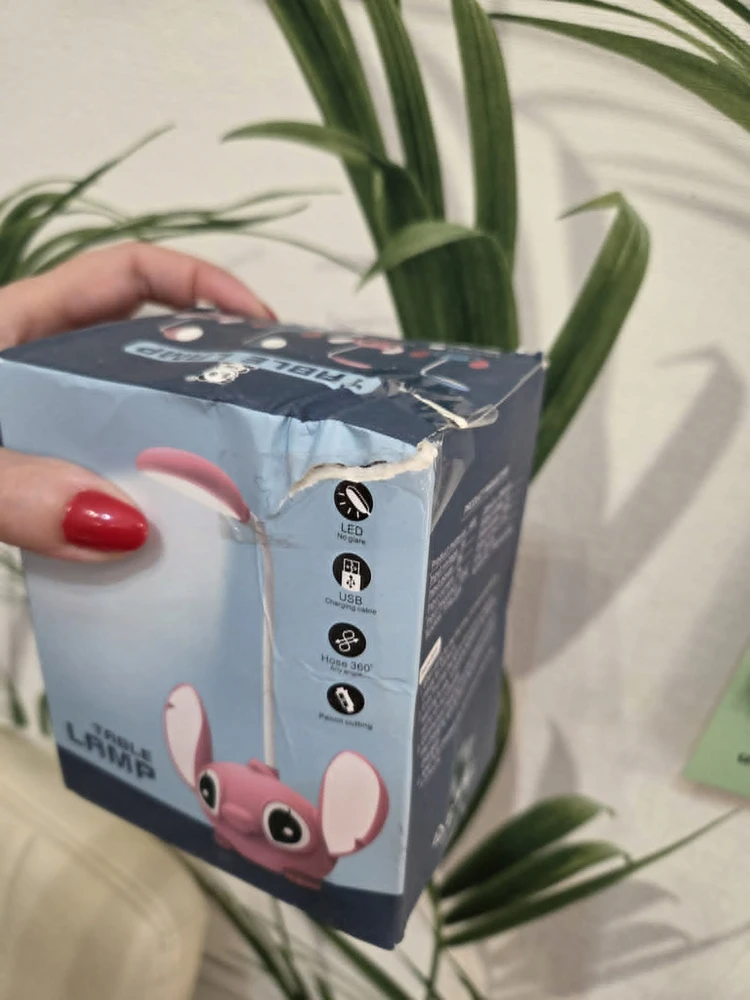 Bez Marki Stalinė lempa vaikams Stitch USB Stich RÓŻOWA
