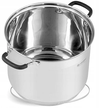 Bez Marki Stalinis puodas 30cm, 16.2l, su neįkaistančiomis rankenomis, indukcijai
