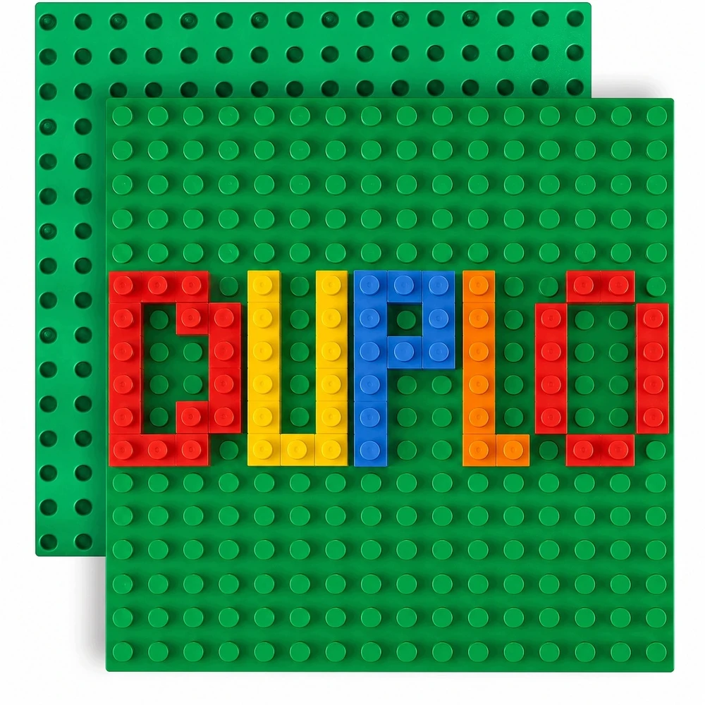 Bez Marki Statybinė plokštė 25x25cm, skirta DUPLO Blocks Celadon statybinei plokštei