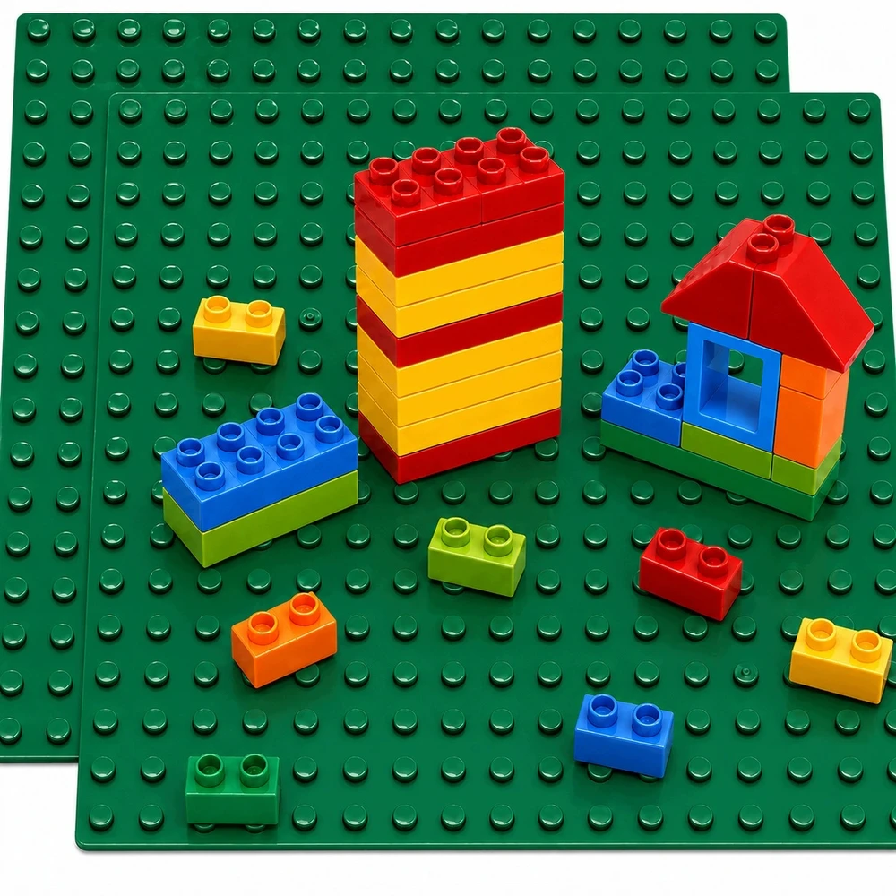 Bez Marki Statybinė plokštė 25x25cm, skirta DUPLO Blocks Celadon statybinei plokštei